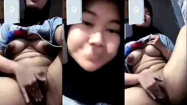Mahasiswi Hijab VCS Sensual Obati Rindu Pacar
